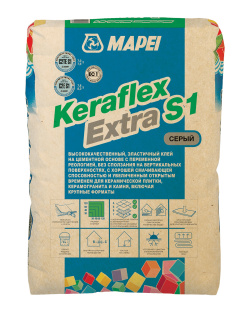 Клей на цементной основе Mapei Keraflex Extra S1 белый 25 кг